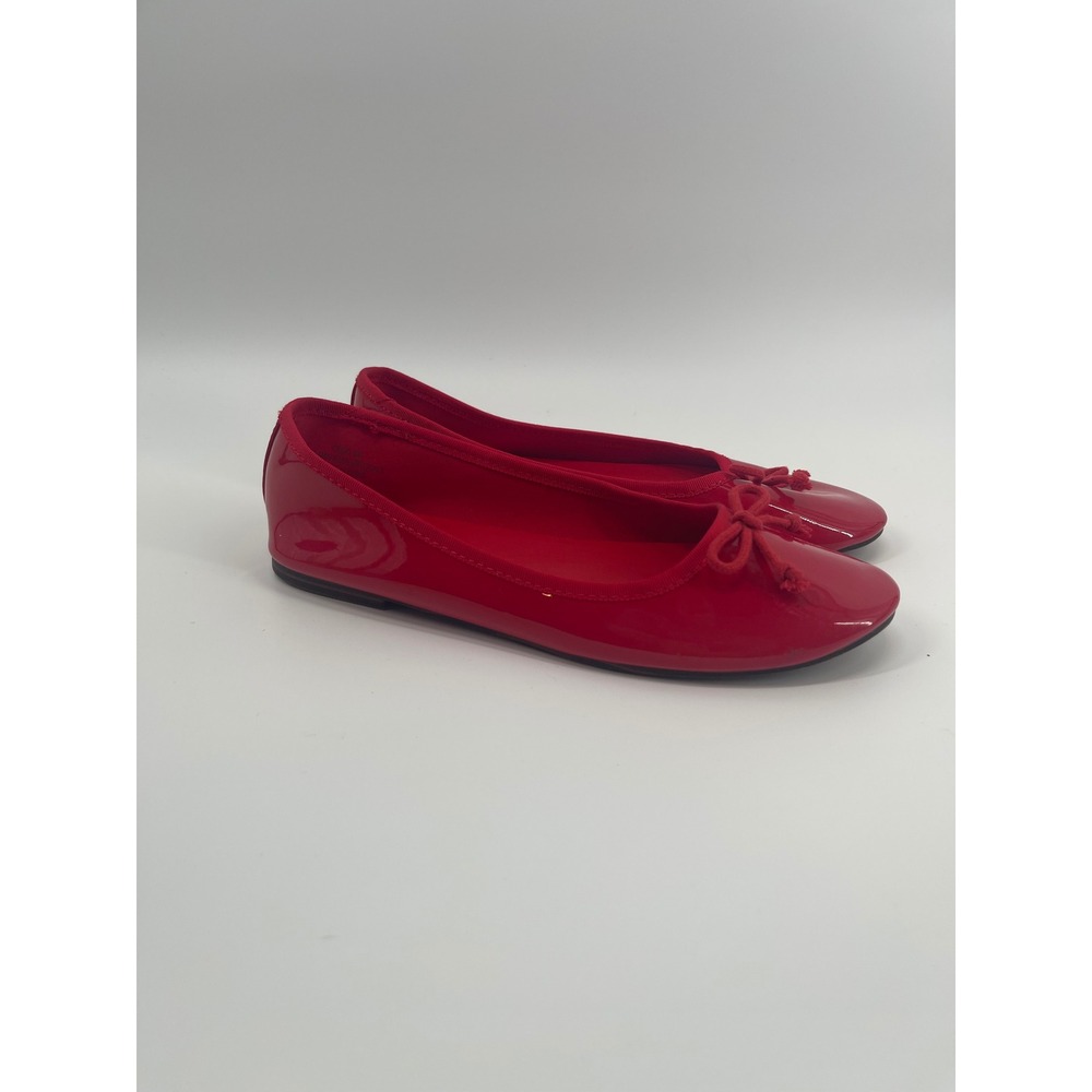 Sincerely Jules Red Patent Ballet Flats Bow Detail Women's Size 8M